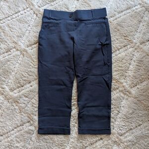 Navy Blue Cropped Pants